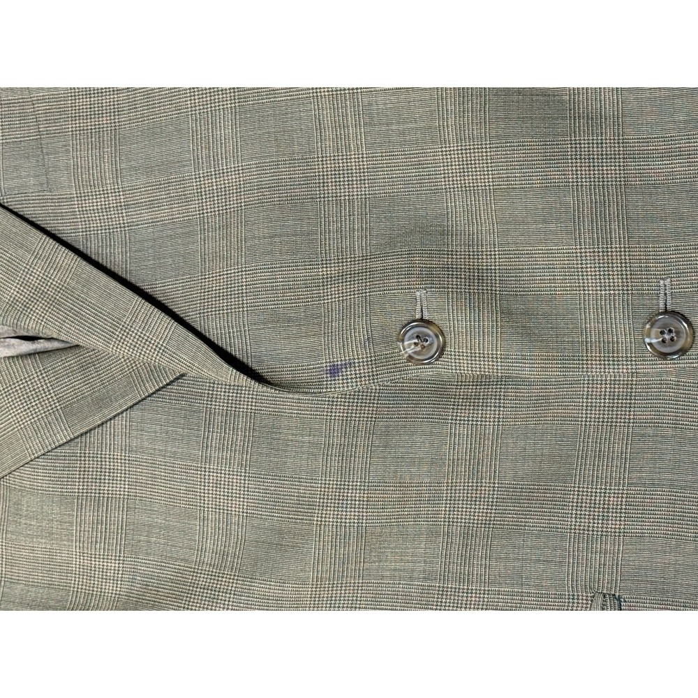 Vintage Chaps Ralph Lauren Blazer Mens 43R Wool Silk Glen Plaid Sport Coat Brown - Picture 7 of 16